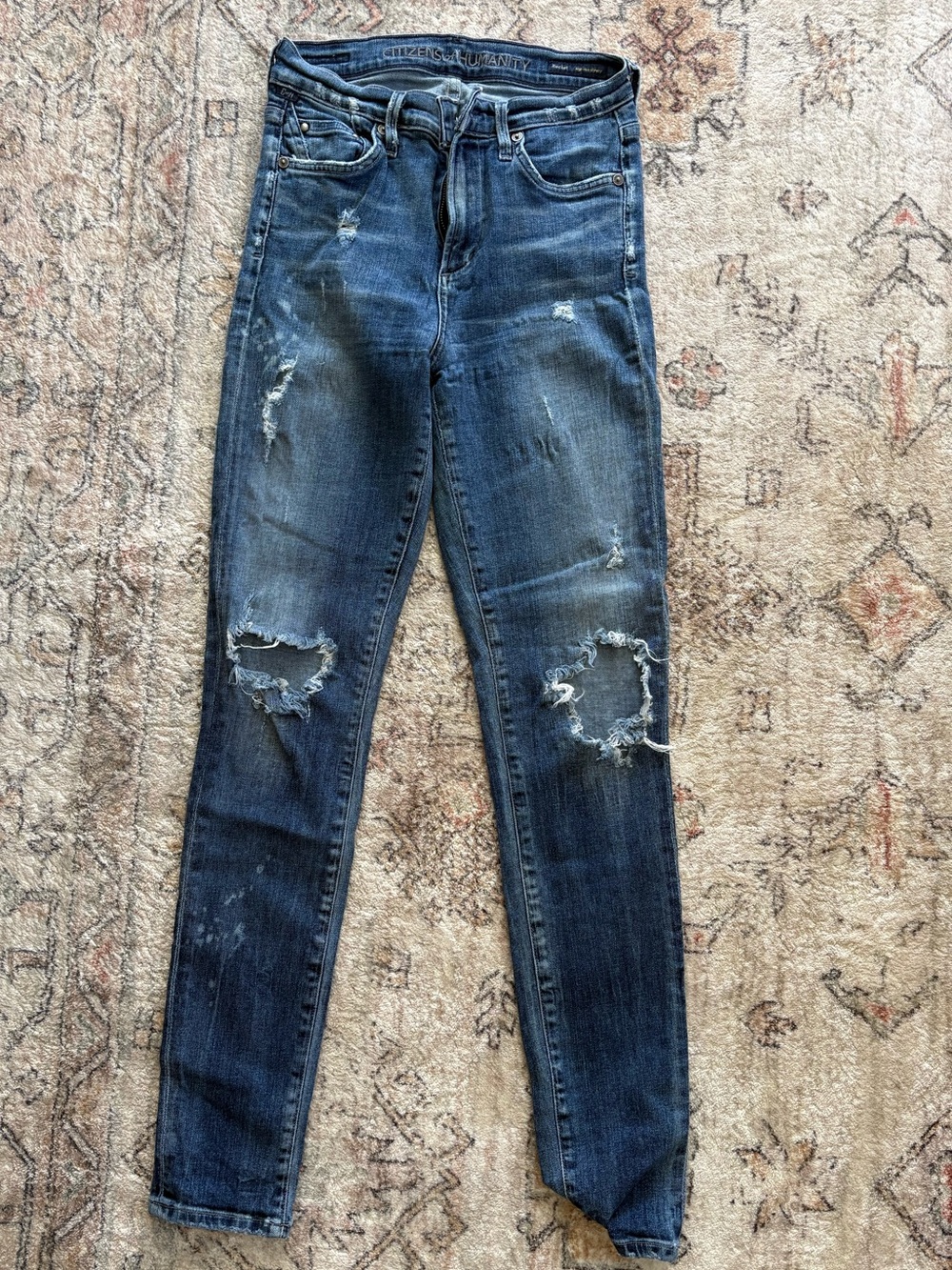 Distressed Blue Women’s Skinny Jeans